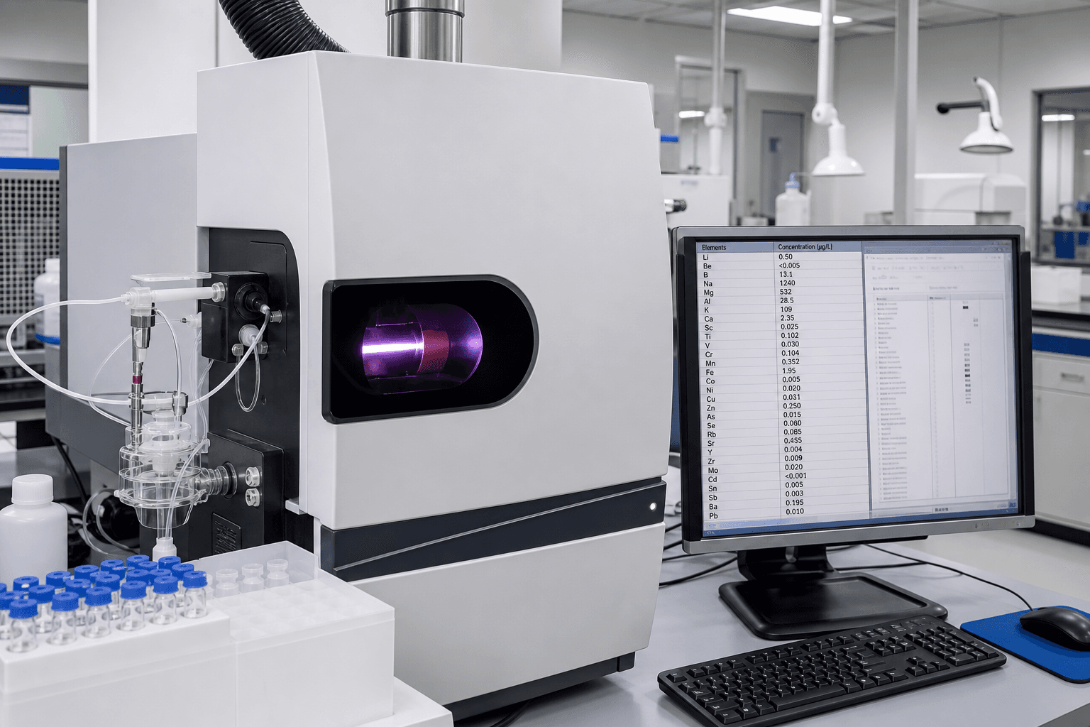 ICP-MS instrument for trace elemental and heavy metal analysis